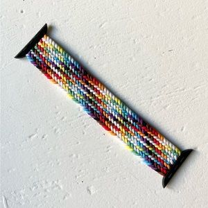 New Apple Watch Band Rainbow Woven Stretch